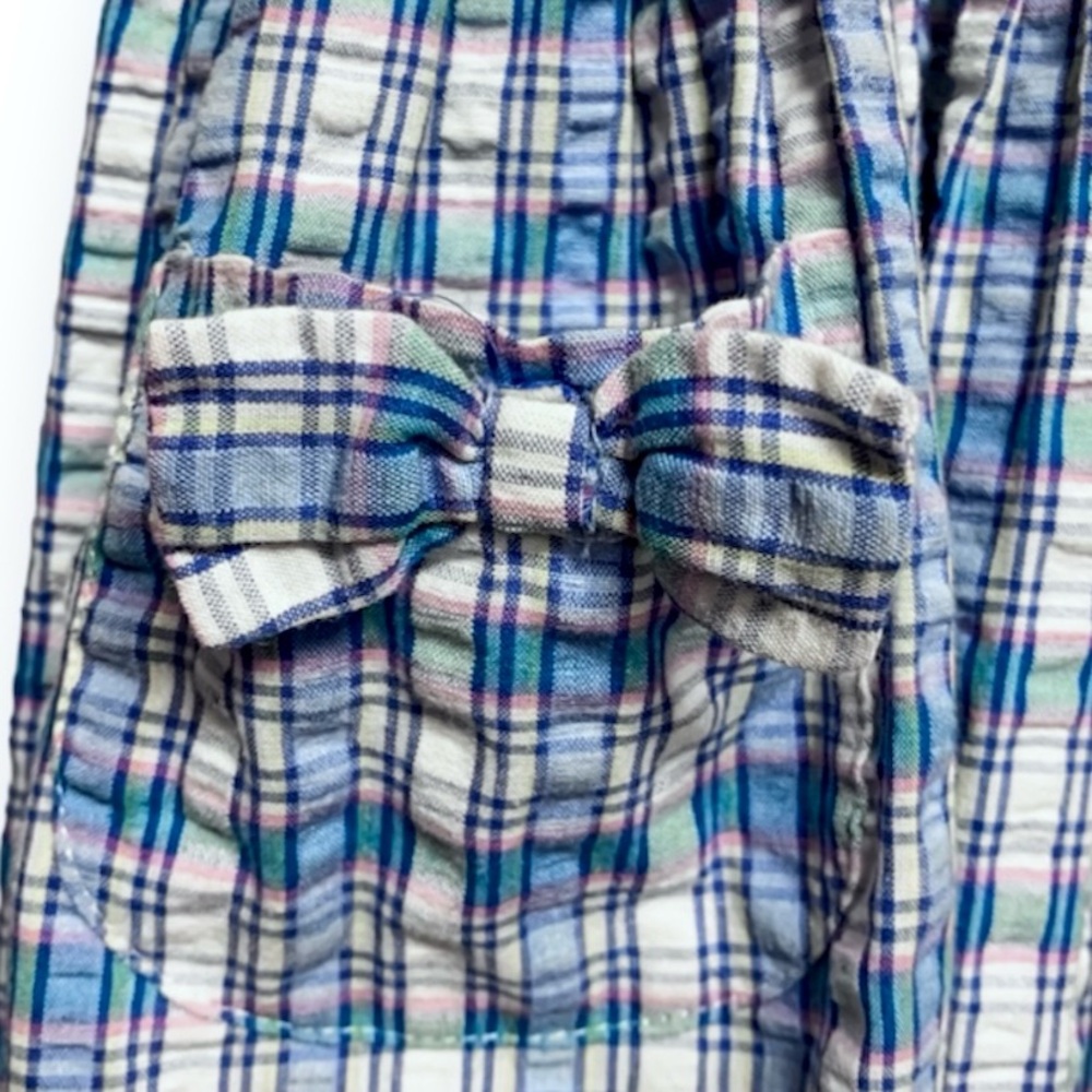 Good Kidz Girls Sleeveless Seersucker Plaid Dress Size 3T - Picture 4 of 11